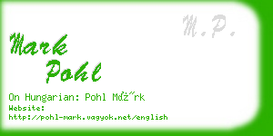 mark pohl business card